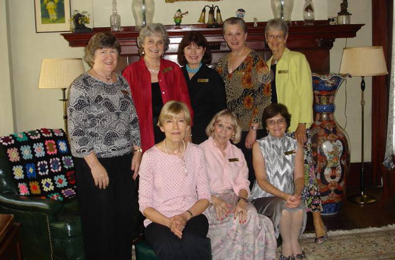 The Kishwaukee Symphony Association's Planning Committee is pictured at the home of Shirley Hamilton Nehring at the 2012 KSO Season Preview/ Meet the Conductor event. In back row (from left): Marilyn Montzka, Marilyn Bazeli, secretary; Gretchen Moore, president; Carol Zar; Martha Shur. In front row (from left): Toni Krull, treasurer; Barbara North; Annette Johns.