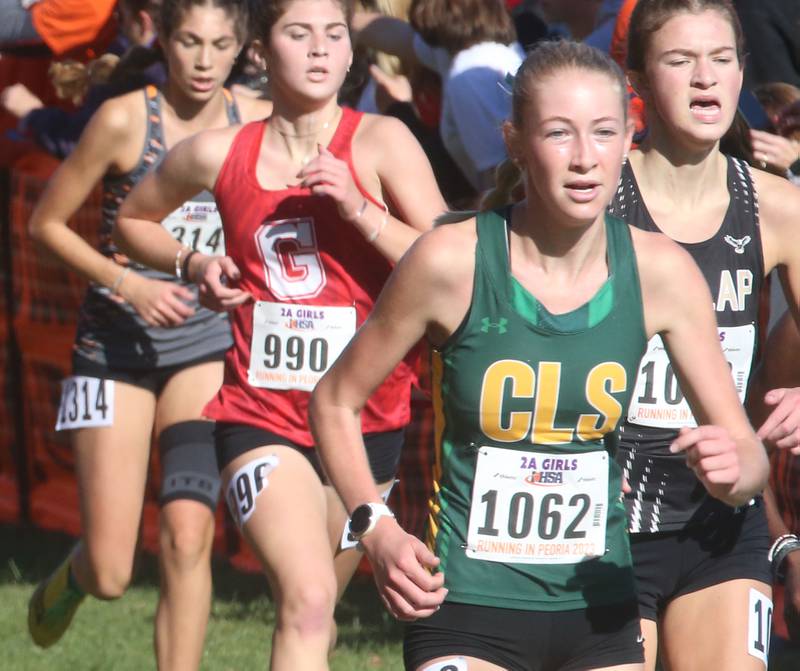 Crystal Lake South's Olivia Pinta competes in the Class 2A State Cross Country race on Saturday, Nov. 4, 2023 at Detweiller Park in Peoria.
