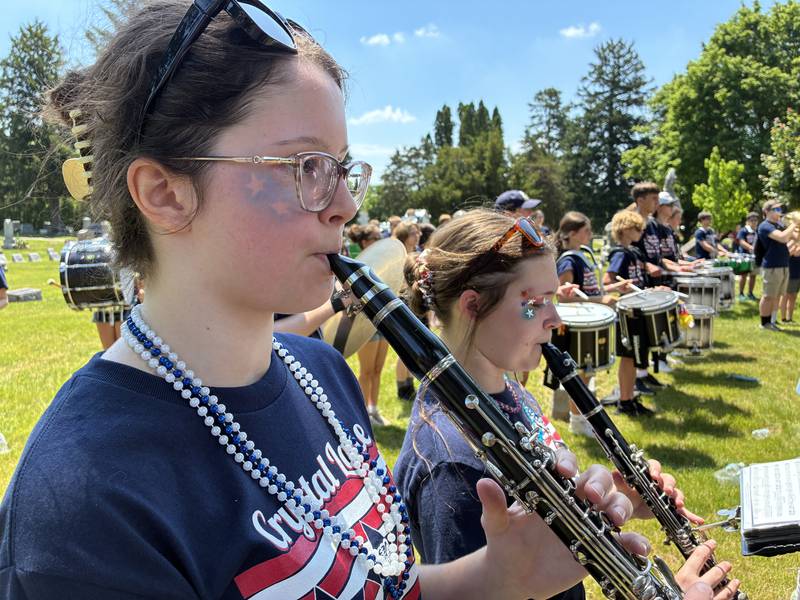 The Crystal Lake All-City Band, from all three high schools, both played for the Crystal Lake Memorial Day Parade and the ceremony that followed on Monday, May 25, 2026.