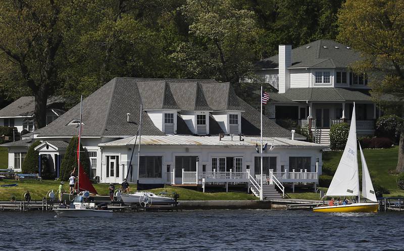 Sailboats take off from the Pistakee Yacht Club on Saturday, May 4, 2024, during a US Sailing Adaptive sailing class at the yacht club in Johnsburg.