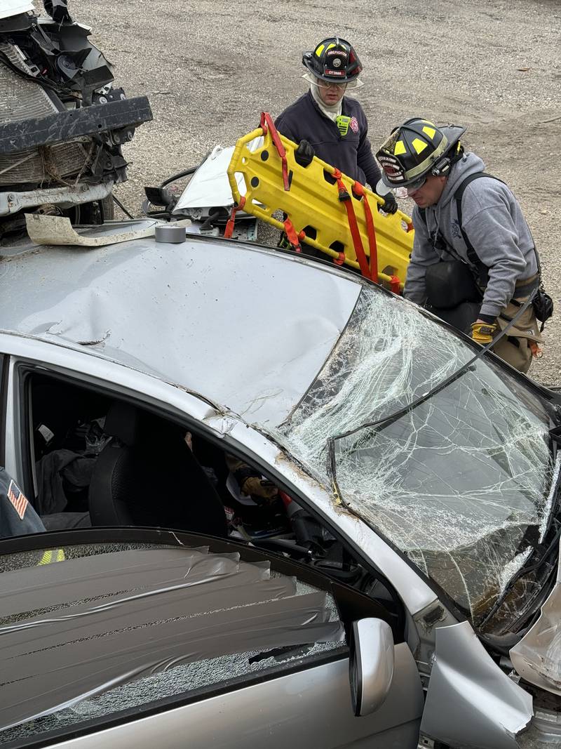 MABAS Division 25 hosted a Vehicle and Machinery Operations Class on Sunday, March 24, 2024 at Senica’s Towing in La Salle. Over the past two weekends 14 firefighters from MABAS 25 departments spent over 40 hours learning the technical aspects of auto extrication and machinery rescue.
Students learned and practiced vehicle stabilization, vehicle safety, victim removal techniques, and hazard recognition. They also learned how to use air tools, hydraulic tools (Jaws of Life), hand tools and battery-operated tools. Students also learned about alternative fuel technologies. Skills learned during this class will have a direct impact on the lives of the patients these responders will come in contact with.
Departments participating in the training were Ottawa Fire Department, Seneca Fire Department, Granville-Hennepin Fire District, Oglesby Fire Department, Wallace Fire Protection District. Class was taught by members of Utica Fire Protection District, Oglesby Fire Department & Wallace Fire Protection District.
The class would not have been possible without the generous support of CIMCO Recycling, Conroy’s Towing, Senica’s Interstate Towing & Auto Salvage Company of Peru