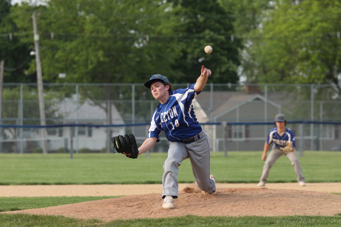 Princeton freshman Tyler Forristall deals a pitch Thursday at Prather Field.