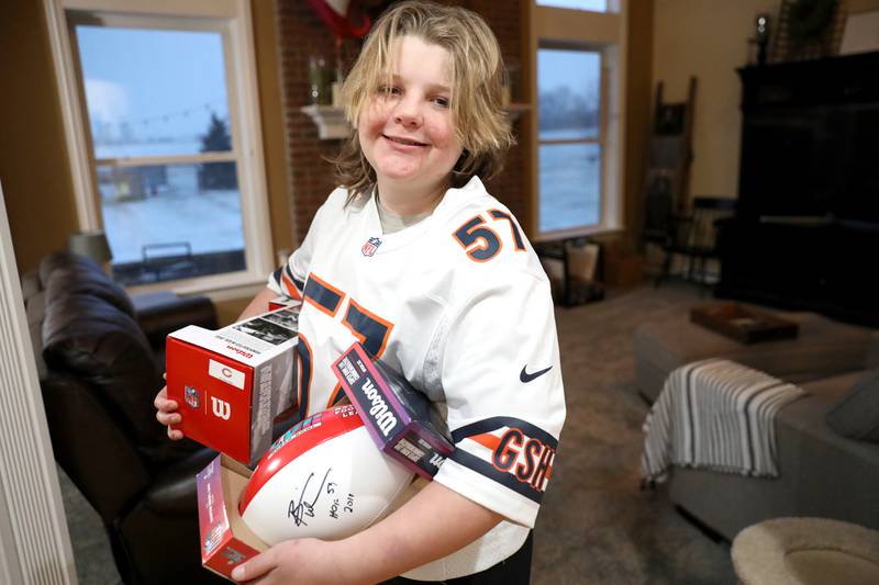 Matthew Kinsella, 11, of Elburn just returned from a trip sponsored by Make-A-Wish to Super Bowl LVII in Arizona.