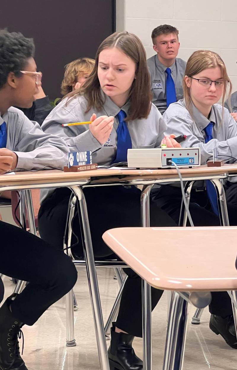 The Princeton High School Scholastic Bowl Team had a successful series of quads this week.