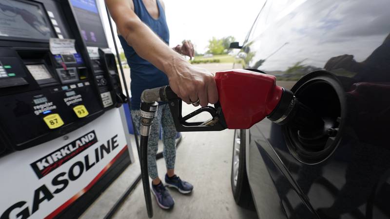 FILE - A customer readies to pump gas at this Ridgeland, Miss., Costco, Tuesday, May 24, 2022.  The Labor Department is expected to report consumer prices on Thursday, Nov. 10. (AP Photo/Rogelio V. Solis, File)