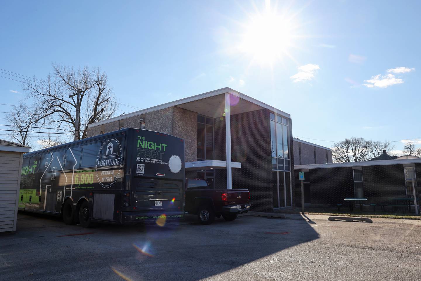 The sun shines above Fortitude Community Outreach's new location in East Kankakee.