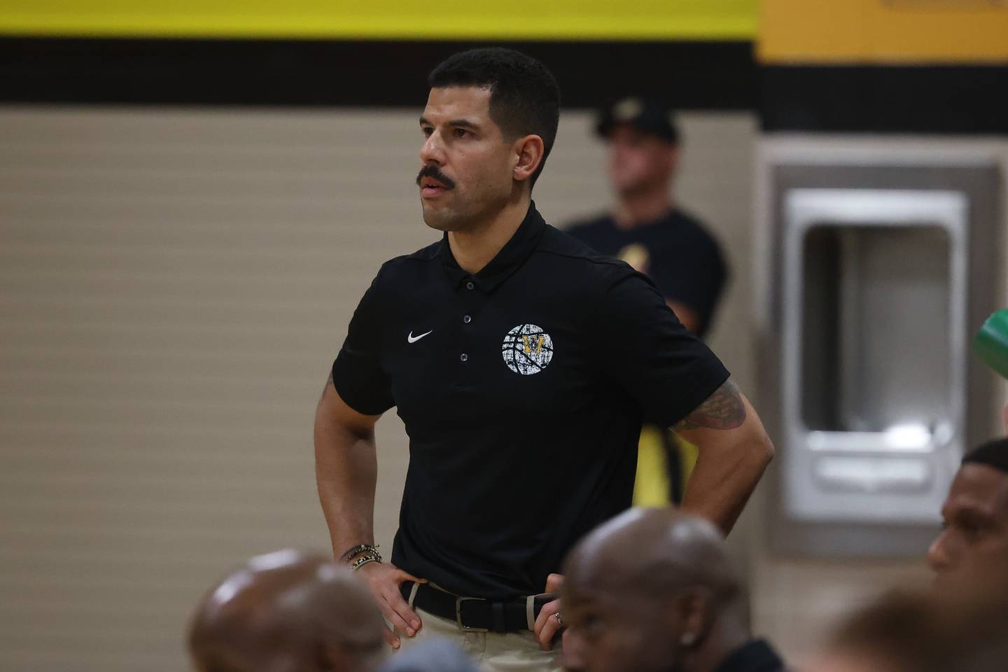 Joliet West head coach Jeremy Kreiger watches the game against Joliet Central on Tuesday, Nov. 28, 2023 in Joliet.