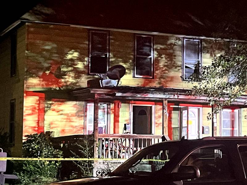 Fire broke out Wednesday, Sept. 25, 2024, in the northwest corner of a two-story duplex at 606 W. Fifth St., Sterling.