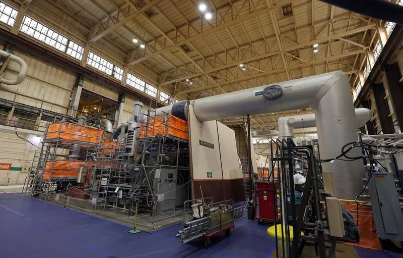 One of the steam turbines under maintenance at the Byron Generating Station Tuesday, Oct. 17, 2023, in Byron.
