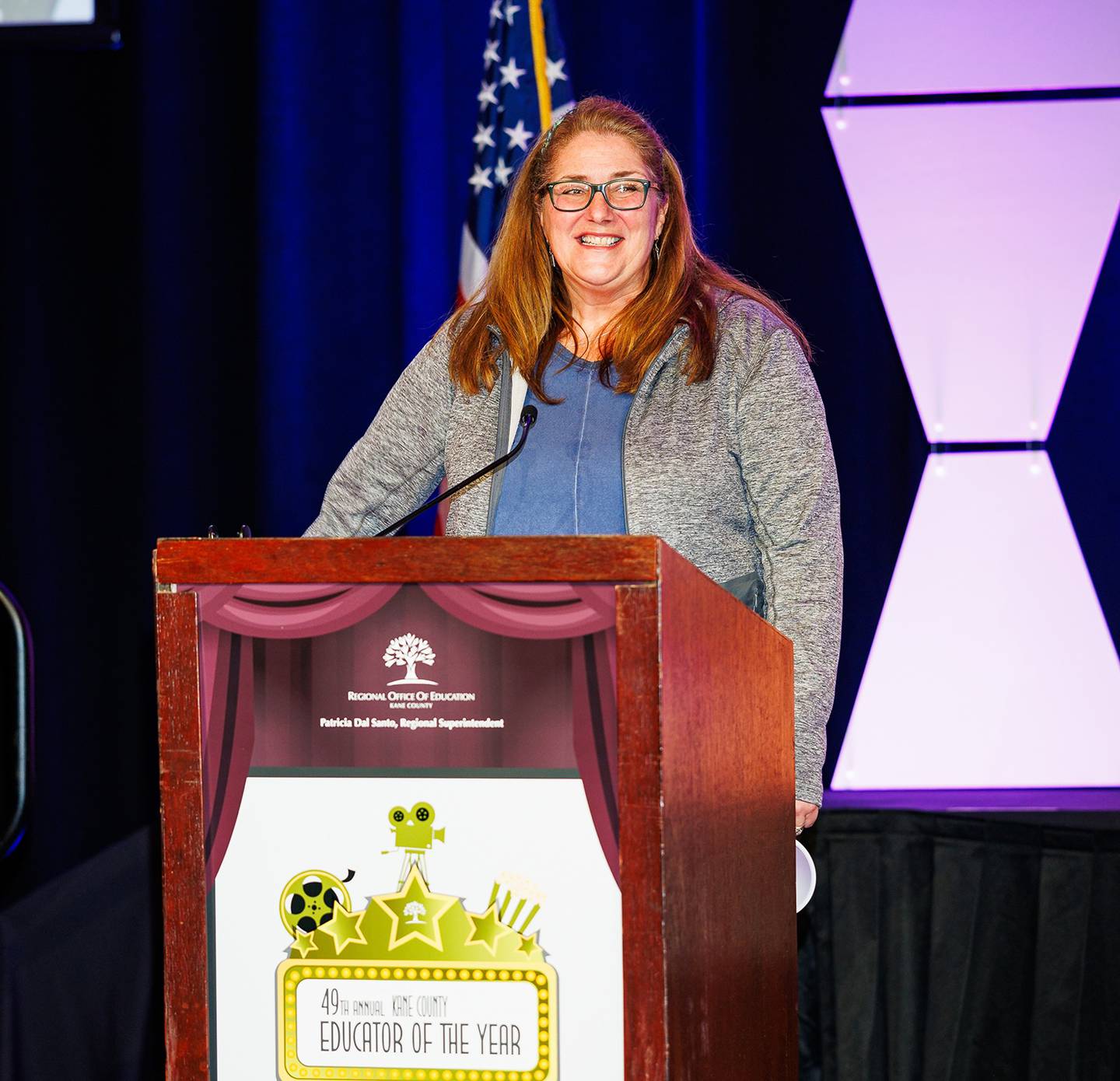 Monika Hubble received the Superintendent's Award at the 2025 Kane County Educator of the Year awards dinner May 2 at the Q Center in St. Charles. Hubble teaches social studies at Rotolo Middle School in Batavia District 101.
