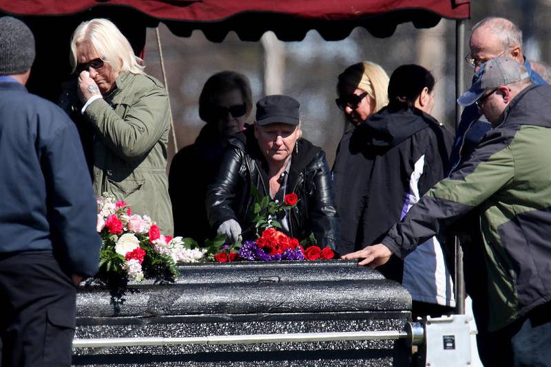 Family, friends, and members of law enforcement paid their respects to Peggy Lynn Johnson-Schroeder during a reburial service on her birthday at a plot next to her mother on Wednesday at Highland Gardens of Memories in Belvidere. Peggy Lynn Johnson-Schroeder was found dead at 23 years old in Racine in 1999 and was unidentified, known only as Jane Doe, until this past November when Linda La Roche was arrested in Cape Coral, Florida, for her murder.