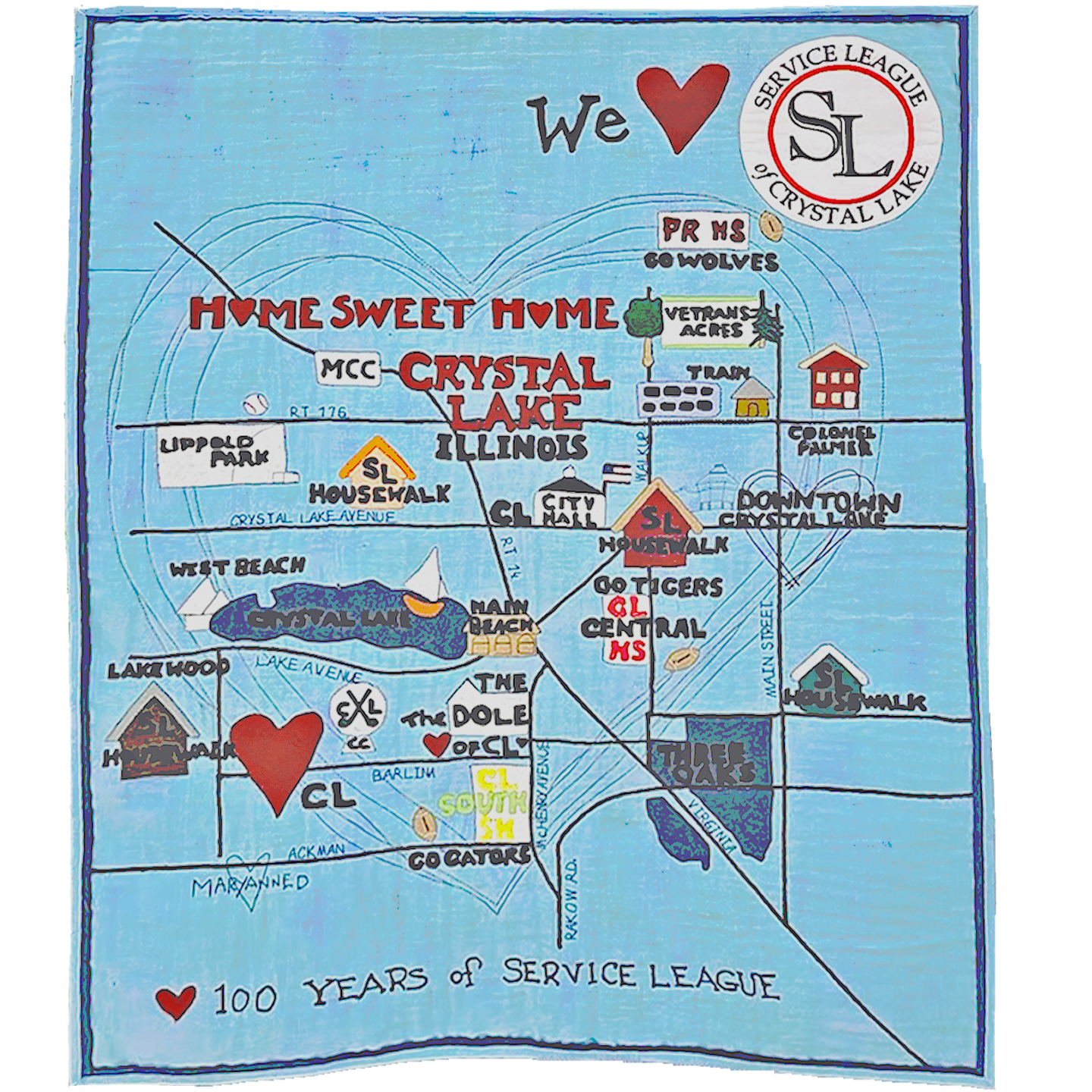 The quilt that was created by Service League of Crystal Lake member Leslie Rueckert will be raffled off at this year's gala in December.