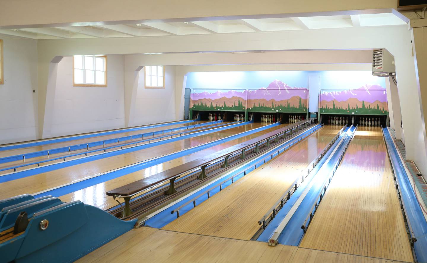 A view of the bowling alley inside the Dickinson House on Wednesday, April 24, 2024 in Oglesby.