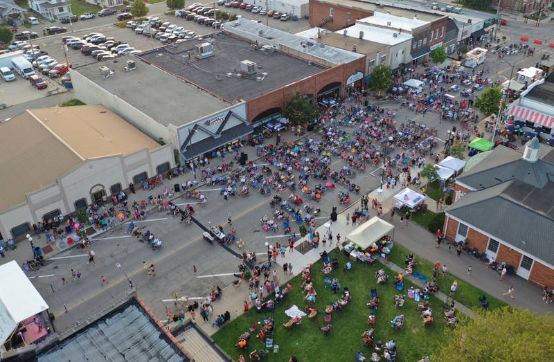 A large crowd attended the Mike and Joe band during the Down on Main Street Concert series on Friday, July 12, 2024 downtown Princeton.