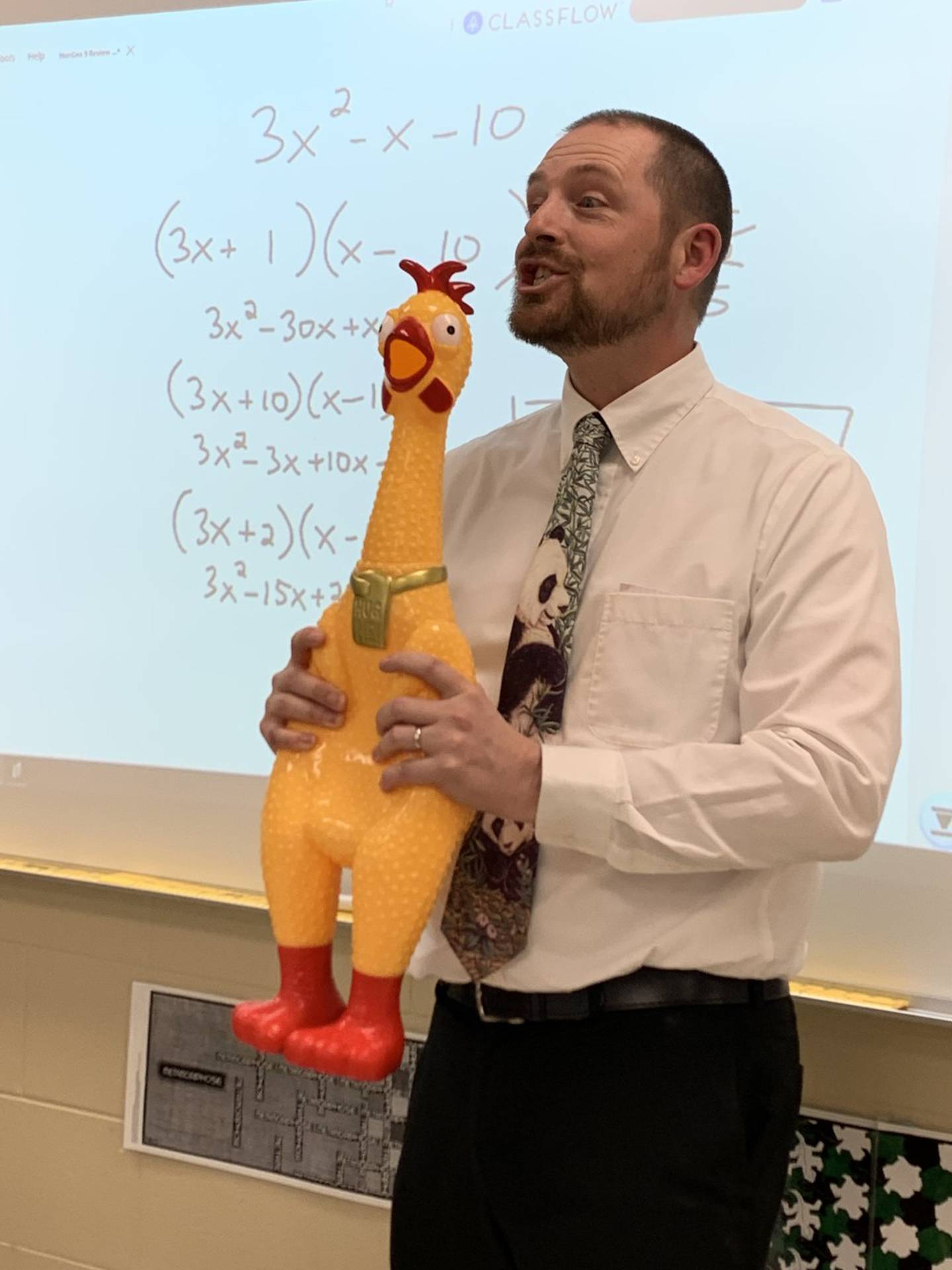 Jason Allen teaching his students at Minooka Community High School.