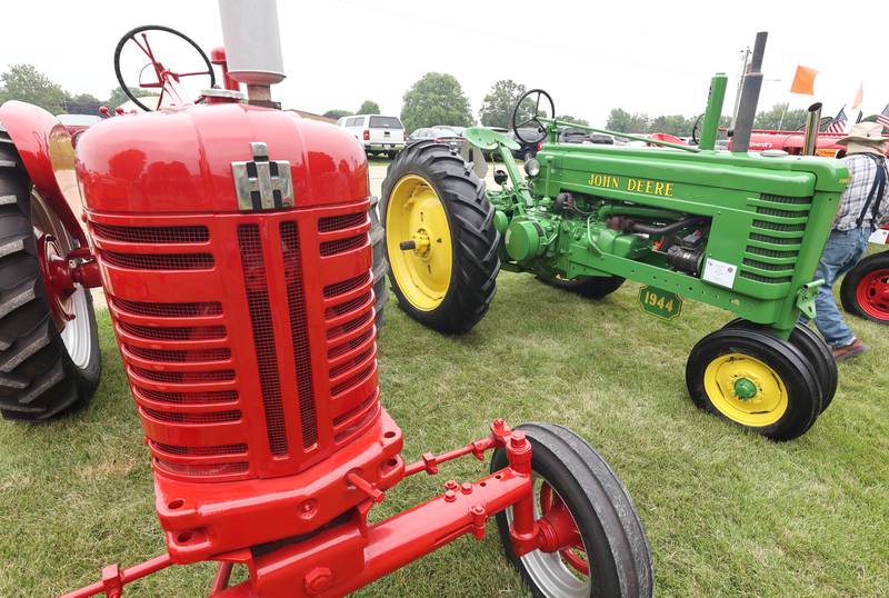 Some of the vintage tractors Saturday, July 16, 2022, at the Waterman Lions Summerfest and Antique Tractor and Truck Show at Waterman Lions Club Park.