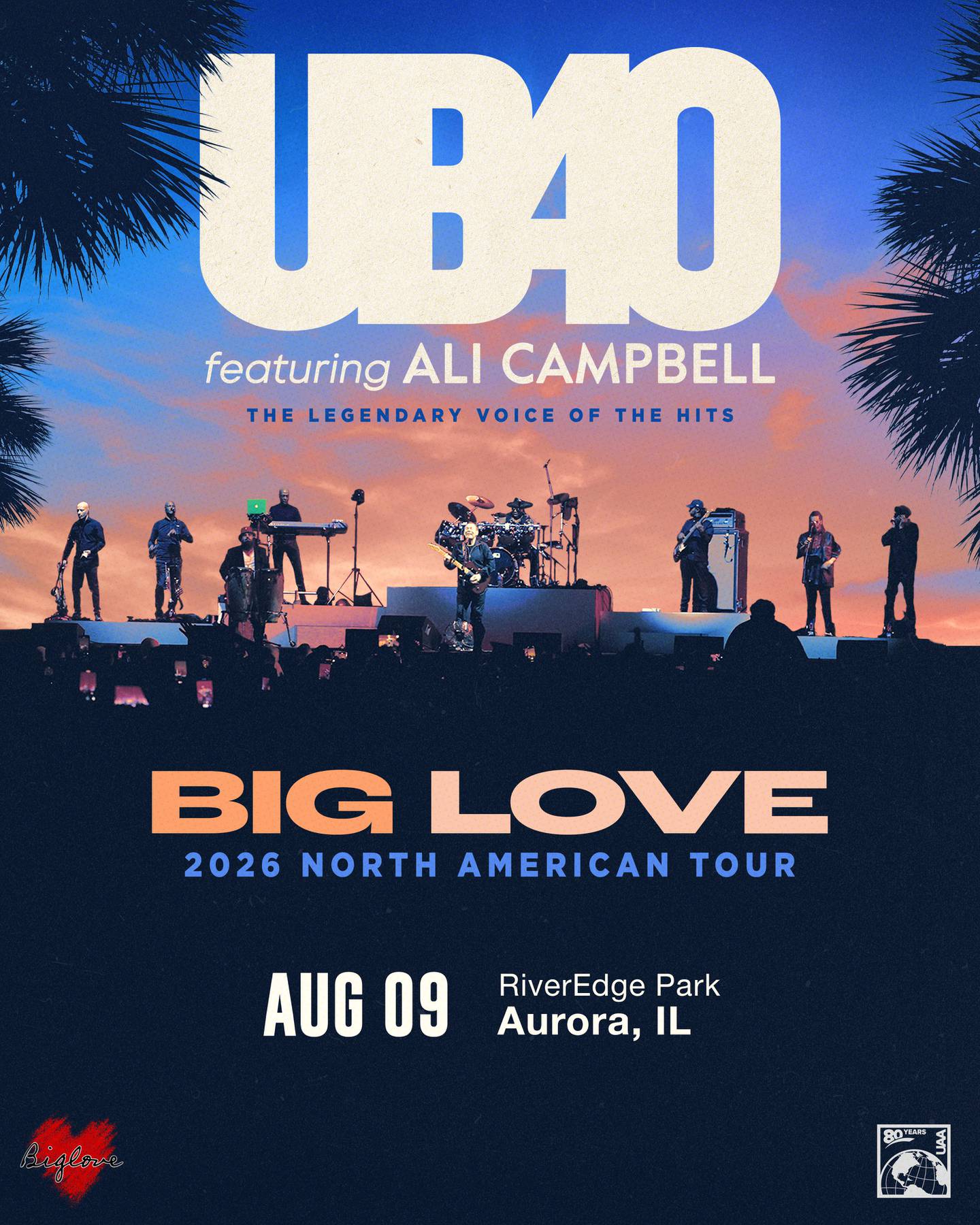 UB40 will perform at the newly-renovated RiverEdge Park in Aurora Aug. 9, 2026.