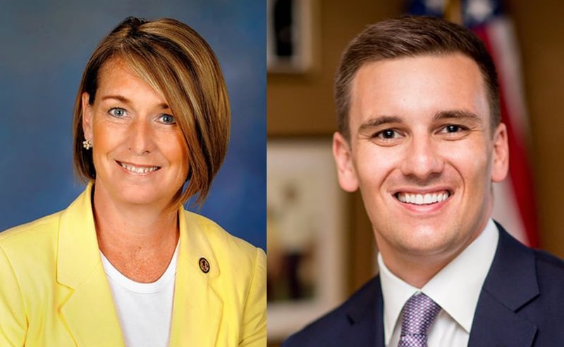 Deb Conroy, left, and Greg Hart are running for DuPage County Board chair in the 2022 general election.