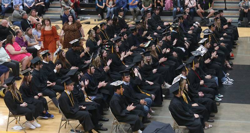Putnam County High School Class of 2025 graduates wait to receive diplomas during the 59th annual Commencement on Sunday, May 18, 2025 in R.M. Germano gymnasium.