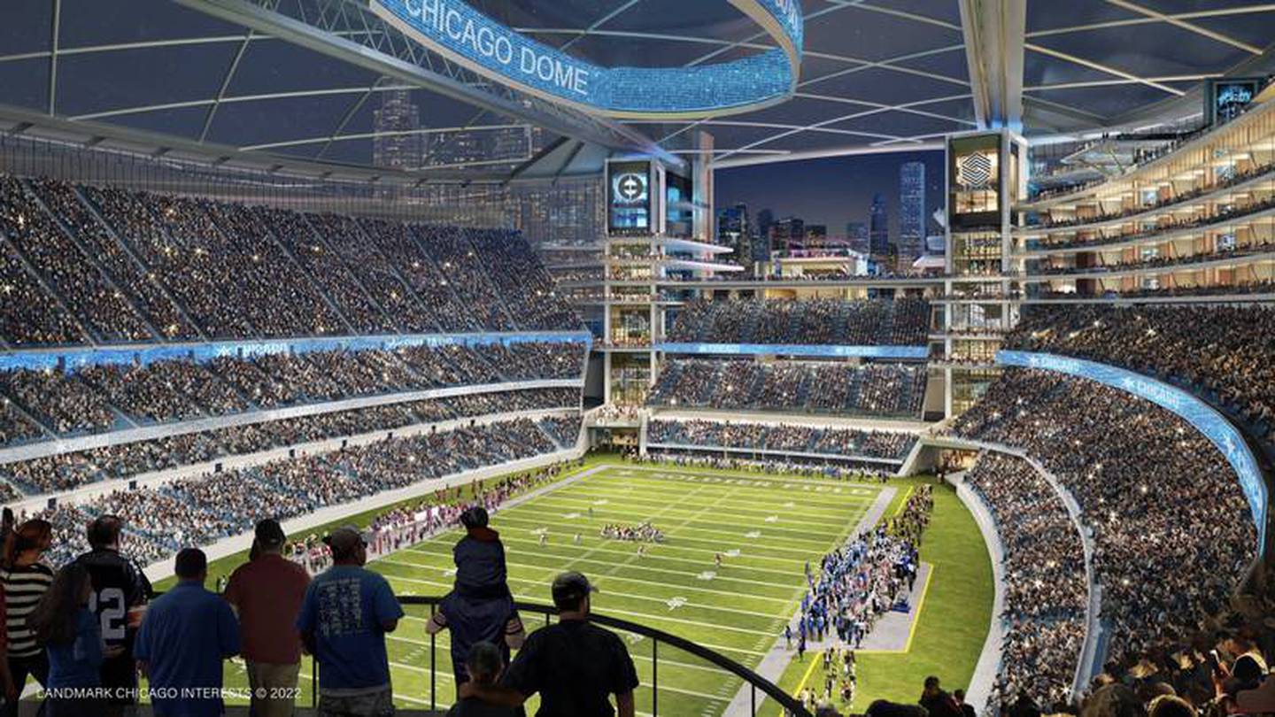 A rendering of what a renovated Soldier Field could look like with a roof.