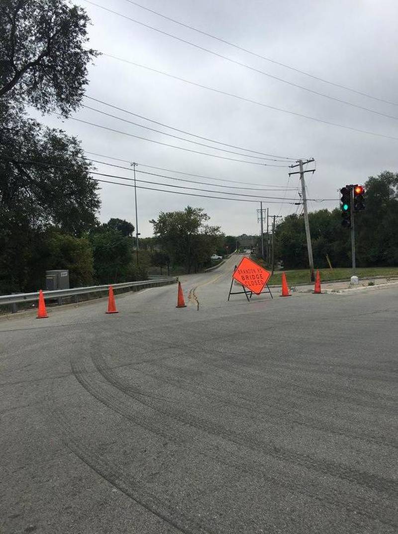 The Brandon Road bridge closed Monday afternoon for an indefinite amount of time, Rockdale police said in a Facebook post.