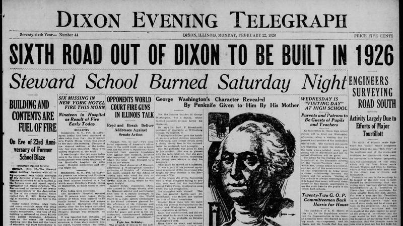 Historical covers for February 22: A sixth road out of Dixon