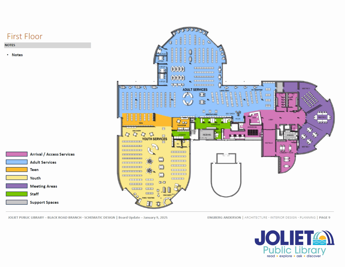 Renovations at the Joliet Public Library's Black Road branch began June 30. The $4.8 million project will include fresh paint and carpet, separate youth and adult zones, newly designed children’s play area, more study and collaboration rooms, improved circulation desk and upgraded vending options.