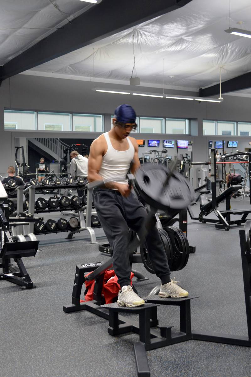 Darius Vaughn, of Sterling, works out with weights at Westwood Fitness & Sports Center on Tuesday, Nov. 21, 2023. Westwood is one of the Sterling Park District's many parks and facilities.