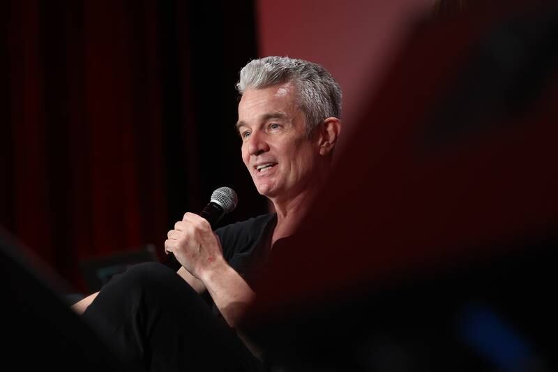 Actor James Marsters, who played Spike, from the TV series Buffy the Vampire Slayer speaks at the cast reunion panel at C2E2 Chicago Comic & Entertainment Expo on Saturday, April 1, 2023 at McCormick Place in Chicago.