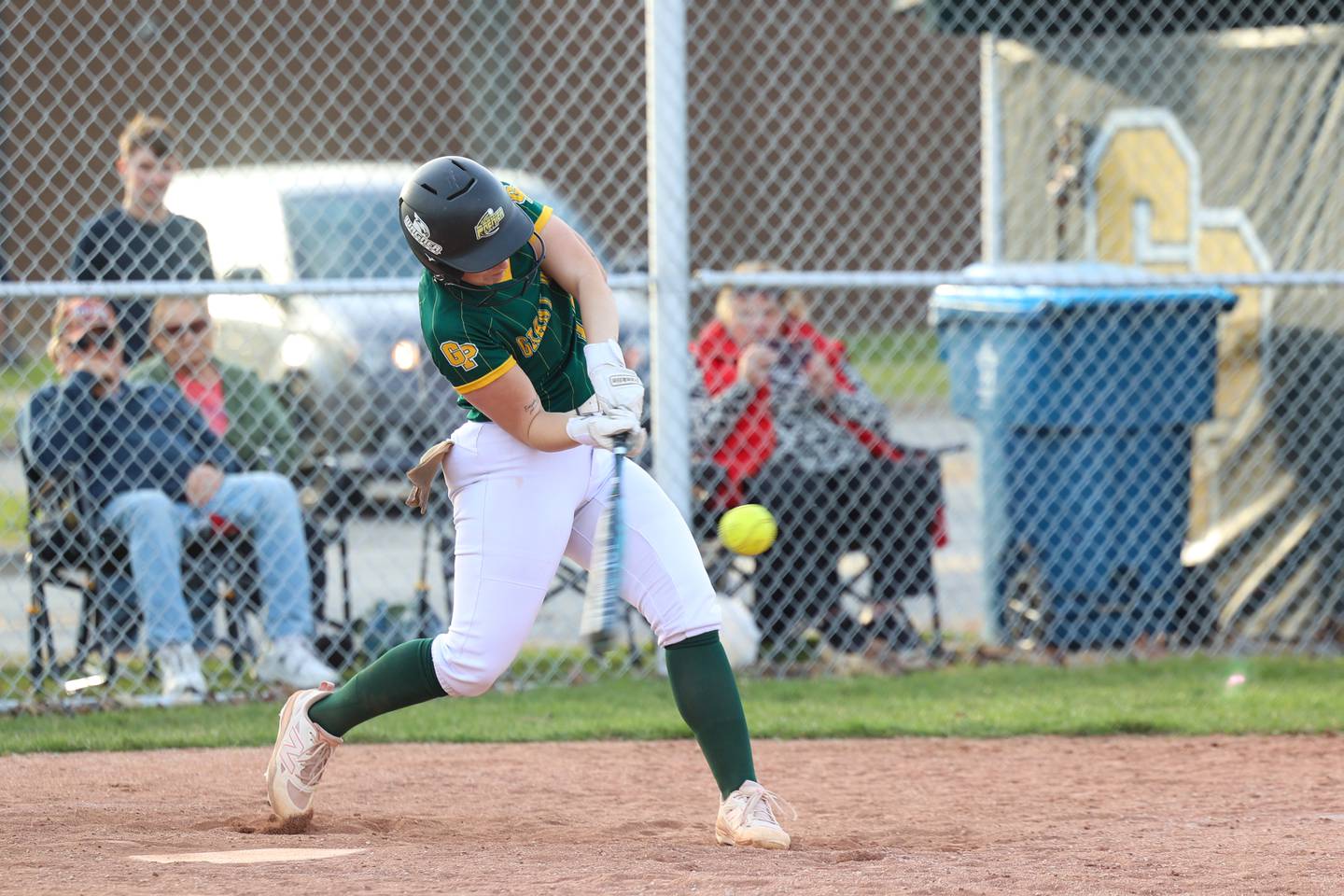 Grant Park's Cheyenne Hayes connects for a grand slam during Grant Park's 12-2 victory over Milford/Cissna Park in six innings on Wednesday, March 25, 2026.