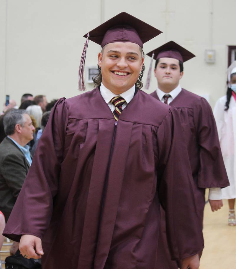 Montini Catholic High School senior Brady Raczkowski at the graduation ceremony on Sunday, May 22 in Lombard.