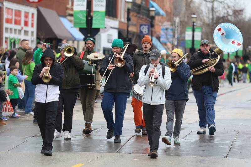 The Four Star Brass Band closes out the annual Plainfield Hometown Irish Parade on Sunday, March 15, 2026 in Plainfield.