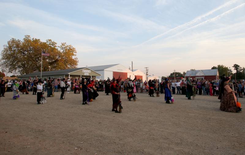 A large crowd watches the Hocus Pocus Hags perform during the Monster Mash Balloon Bash on Saturday, Oct. 12, 2024 at the Bureau County Fairgrounds in Princeton.