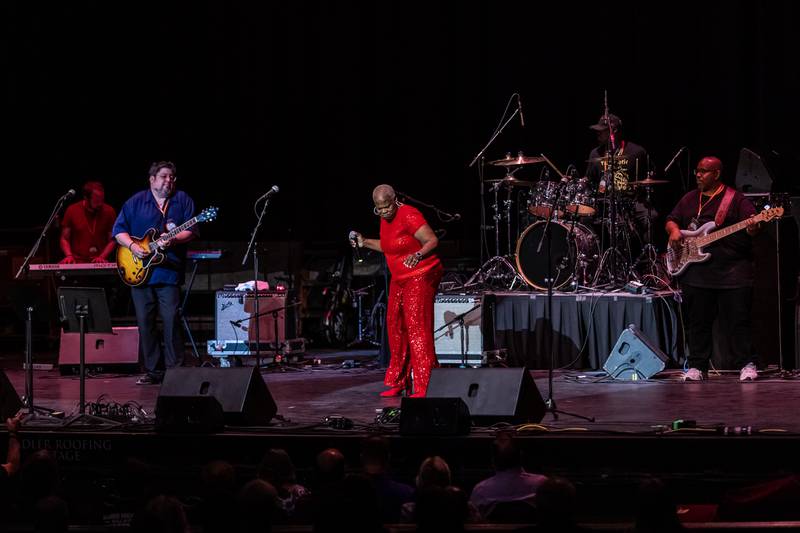 Sheryl Youngblood, a Joliet native who records with Denmark Records, performs during the Illinois Rock & Roll Hall of Fame Induction ceremony on Sept. 14, 2025.