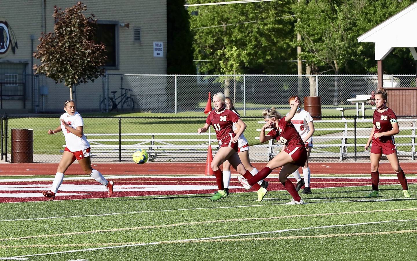 Morris' Payton Lewis scores the second goal Friday, June 4, 2021, in a 2-0 win over Streator in the Class 2A sectional quarterfinals.