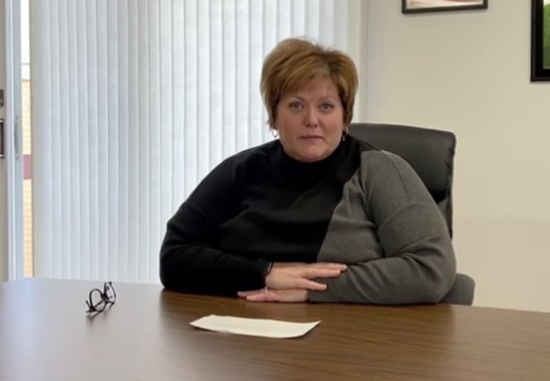 Dixon Public Schools Superintendent Margo Empen appears in a video where she asks community members to provide input on a recommendation to start the school day at 8:30 a.m. in the 2022-23 school year.