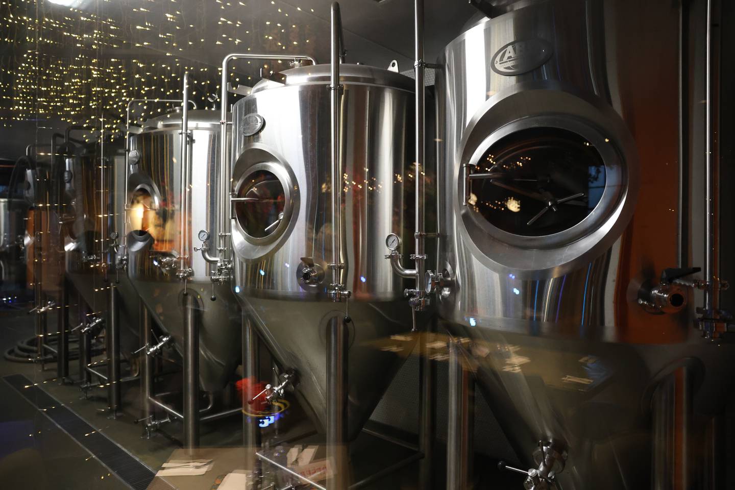 Brewing equipment is showcased during the soft opening of Casa Catrina on Thursday, Feb. 19, 2026 in Joliet.