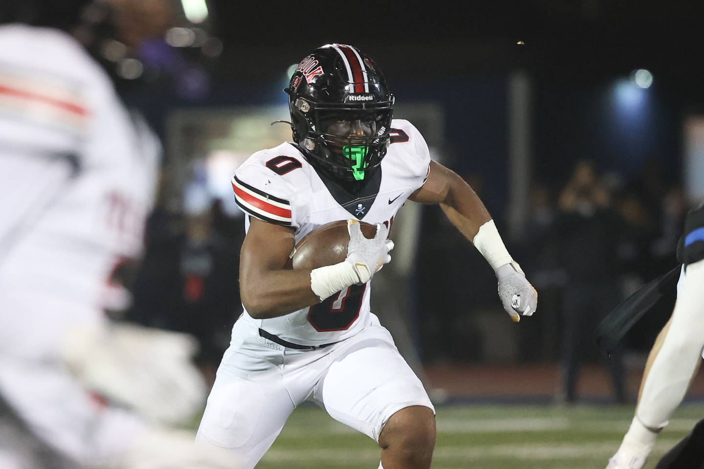 Bolingbrook’s Joshua Robinson rushes against Lincoln-Way East. Friday, Sept. 23, 2022, in Frankfort.