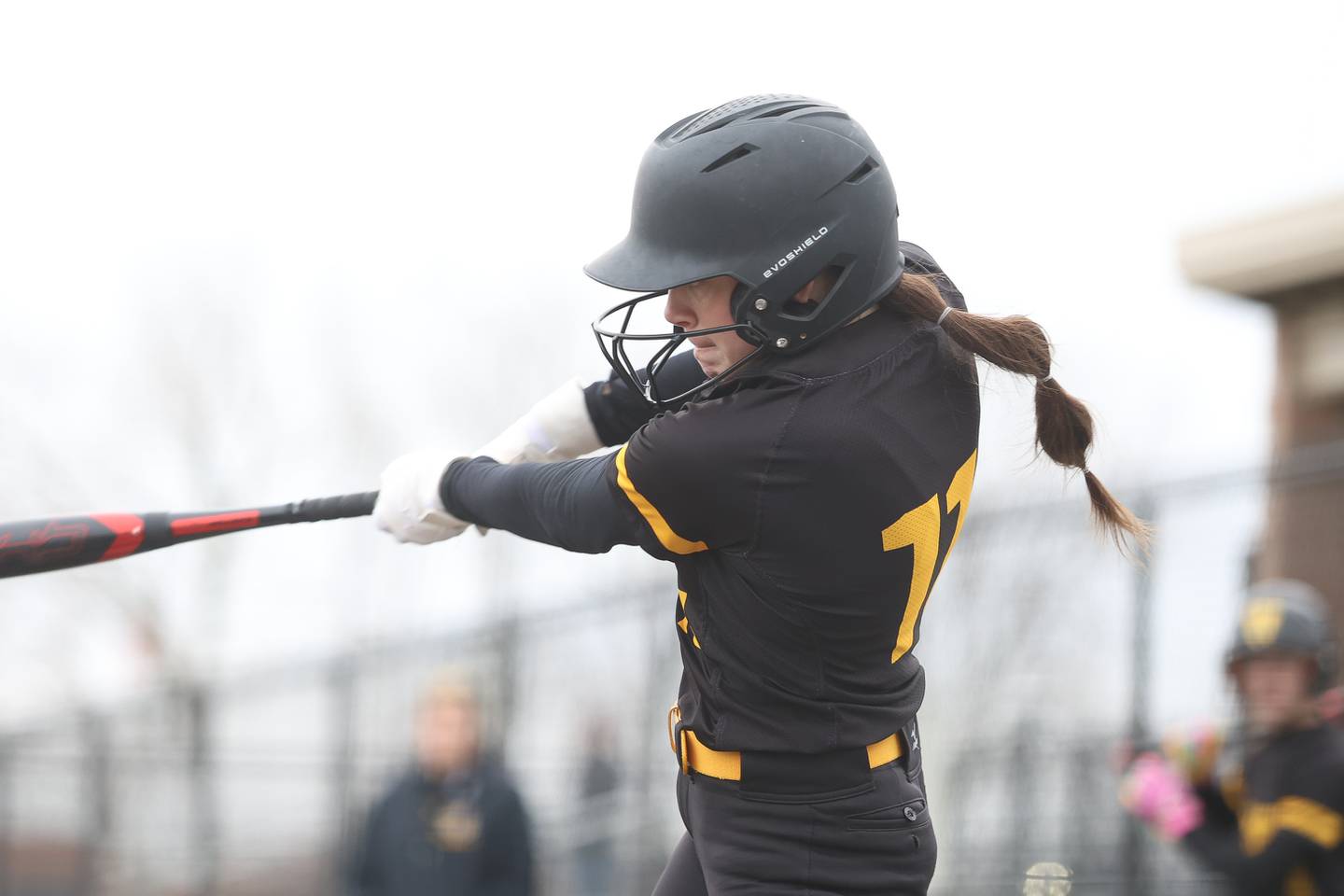 Joliet West’s Caitlin Jadron connects against Sandburg on Thursday, March 12, 2026 in Joliet.