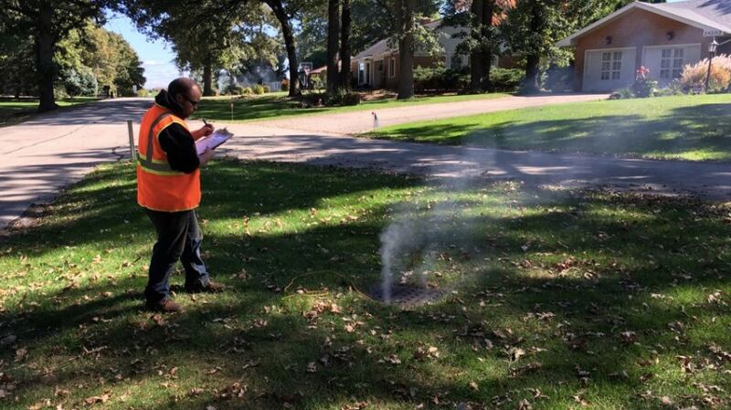 The City of St. Charles will be smoke testing the sanitary sewers through the month of June 2023.