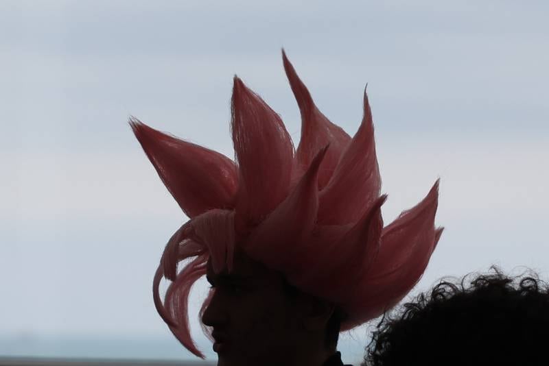 An event goer wears spiked hair at C2E2 Chicago Comic & Entertainment Expo on Friday, March 31, 2023 at McCormick Place in Chicago.