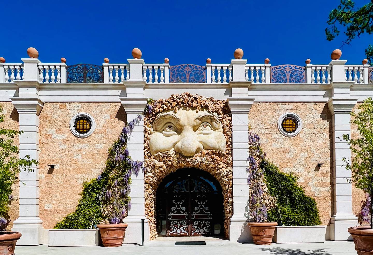 The three family wineries are named Historic Del Dotto, Del Dotto Estate and Piazza Del Dotto. Pictured is an entrance to the Piazza cave.
