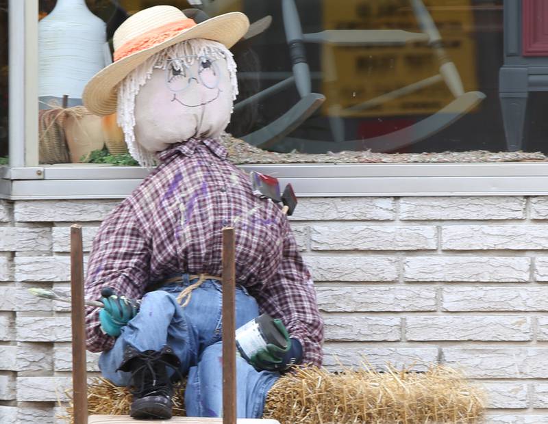 This scarecrow is located at Corner Chair Market on Wednesday, Oct. 11, 2023 in Princeton. The scarecrow is part of  the Princeton Area Chamber of Commerce's Scarecrow Fest.