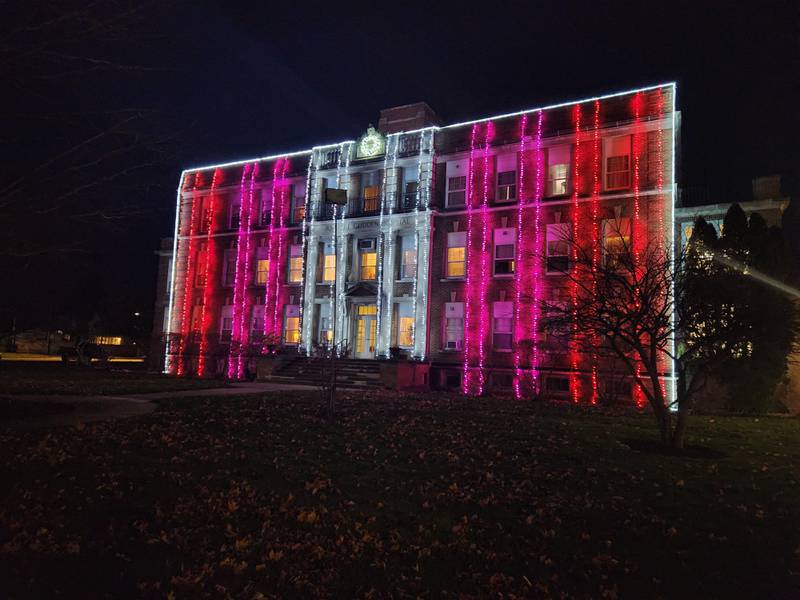 Barb City Manor, 680 Haish Blvd., DeKalb, is alight for the holidays and through Feb. 15, 2025. For the "Light Up the Manor" fundraiser, the lights are meant to invite donations to aid the senior-living community's resident services.