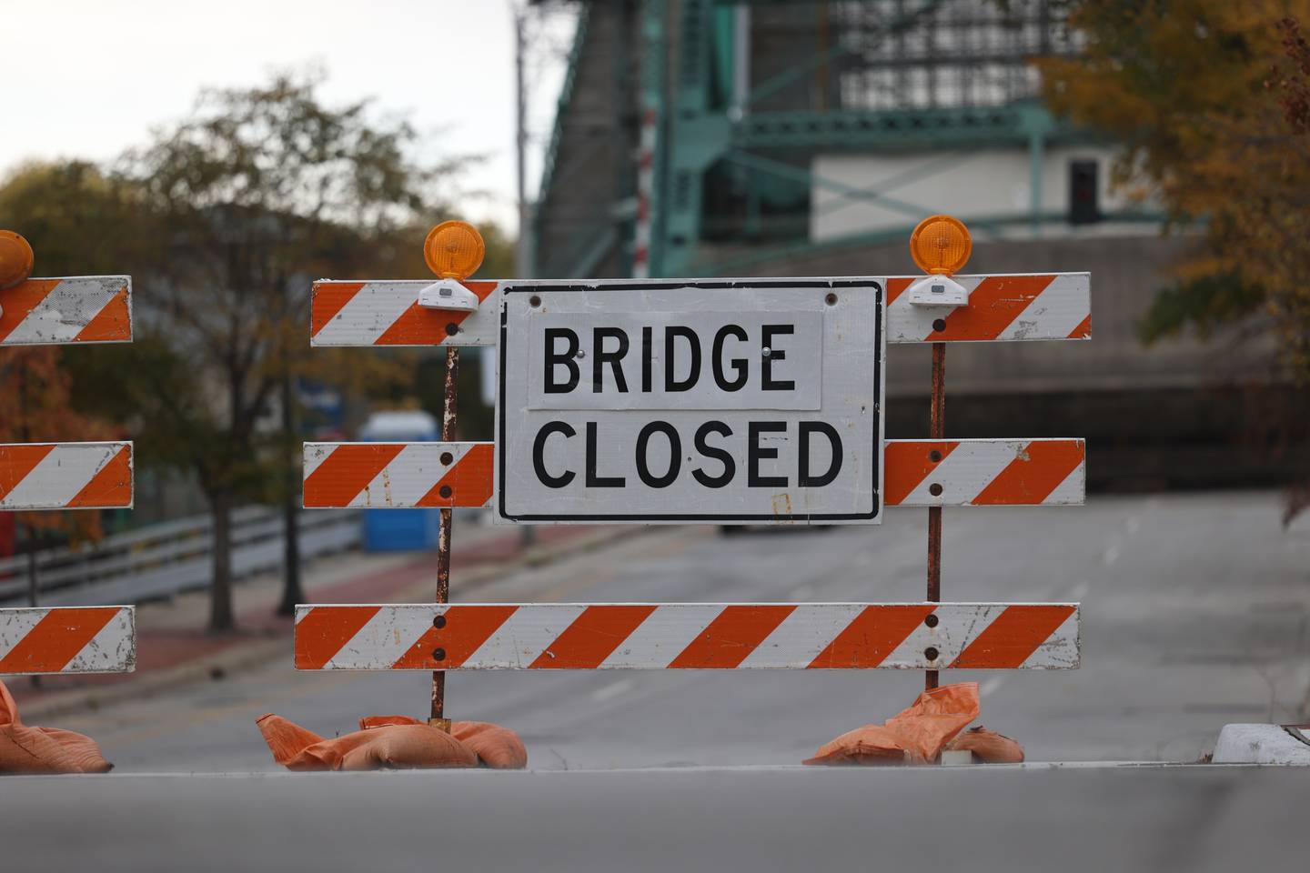 Cass Street bridge remains closed on Tuesday, October 13th.