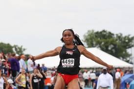 Huntley’s Dominique Johnson triples her pleasure at state