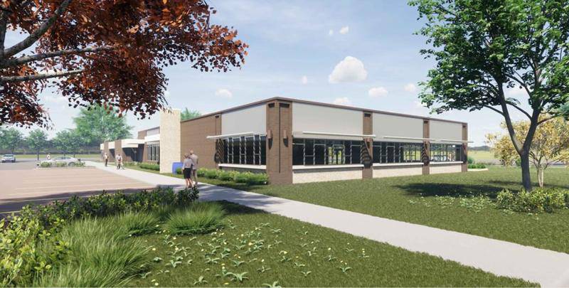 An artist's rendering depicts the Downers Grove Township Multipurpose Senior Center, which is scheduled for completion in February 2021. Groundbreaking is set for Friday.