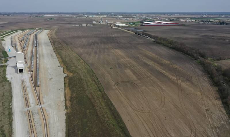 The farm field located just to the south of the Northern White Sand shipping station will be the new location for GAF, a New Jersey based roofing manufacture on Wednesday, April 27, 2022 in Peru. The business will occupy 142 acres off of Plank Road. GAF is North America's largest roofing manufacture with over 3,700 jobs nationwide in 26 locations across the United States.