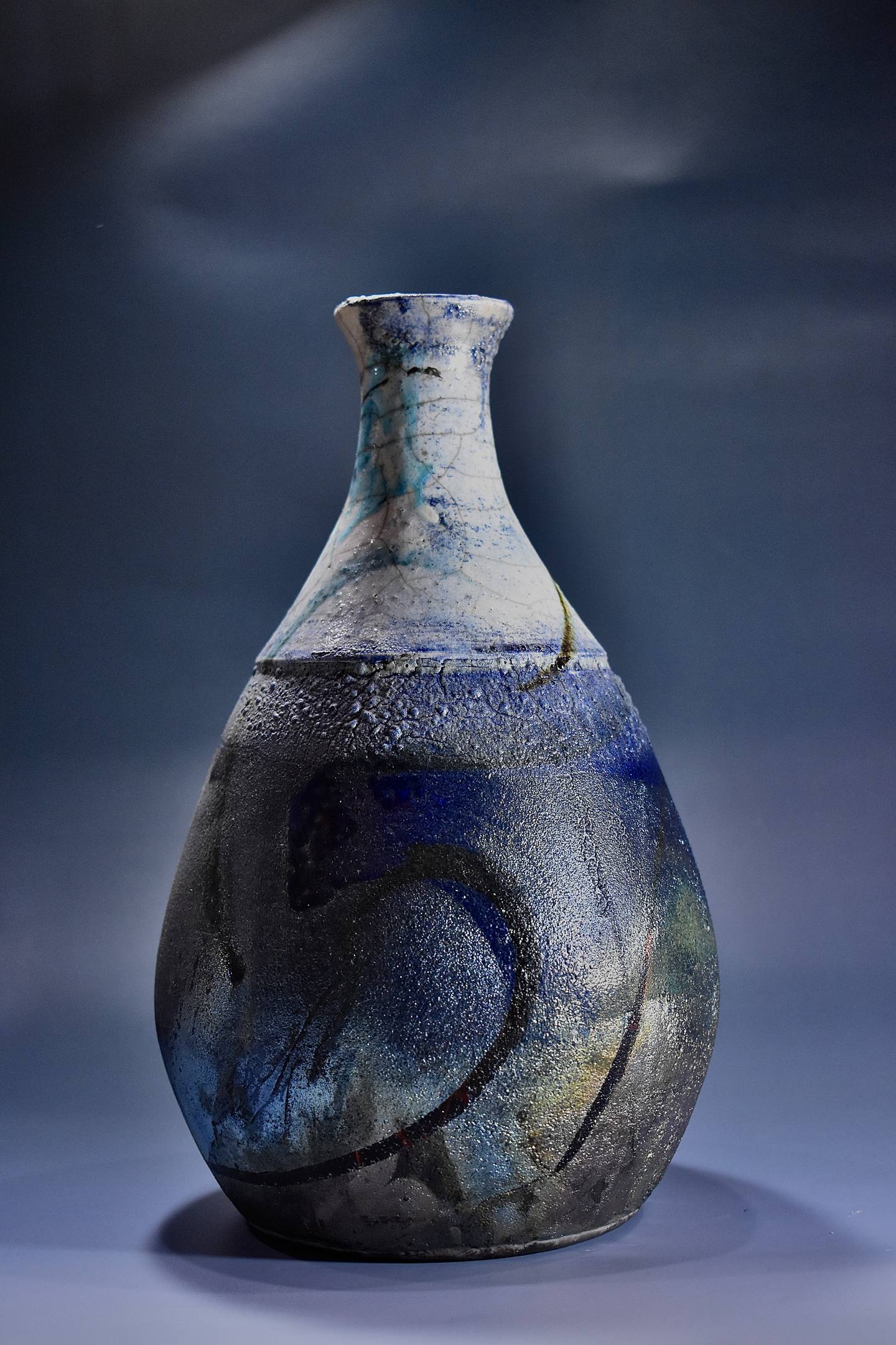 Raku Vase, crafted by artist Megan Ryan.