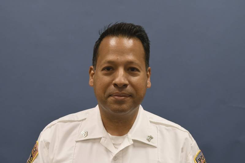 Javier Esqueda's employee photo from the Joliet Police Department.